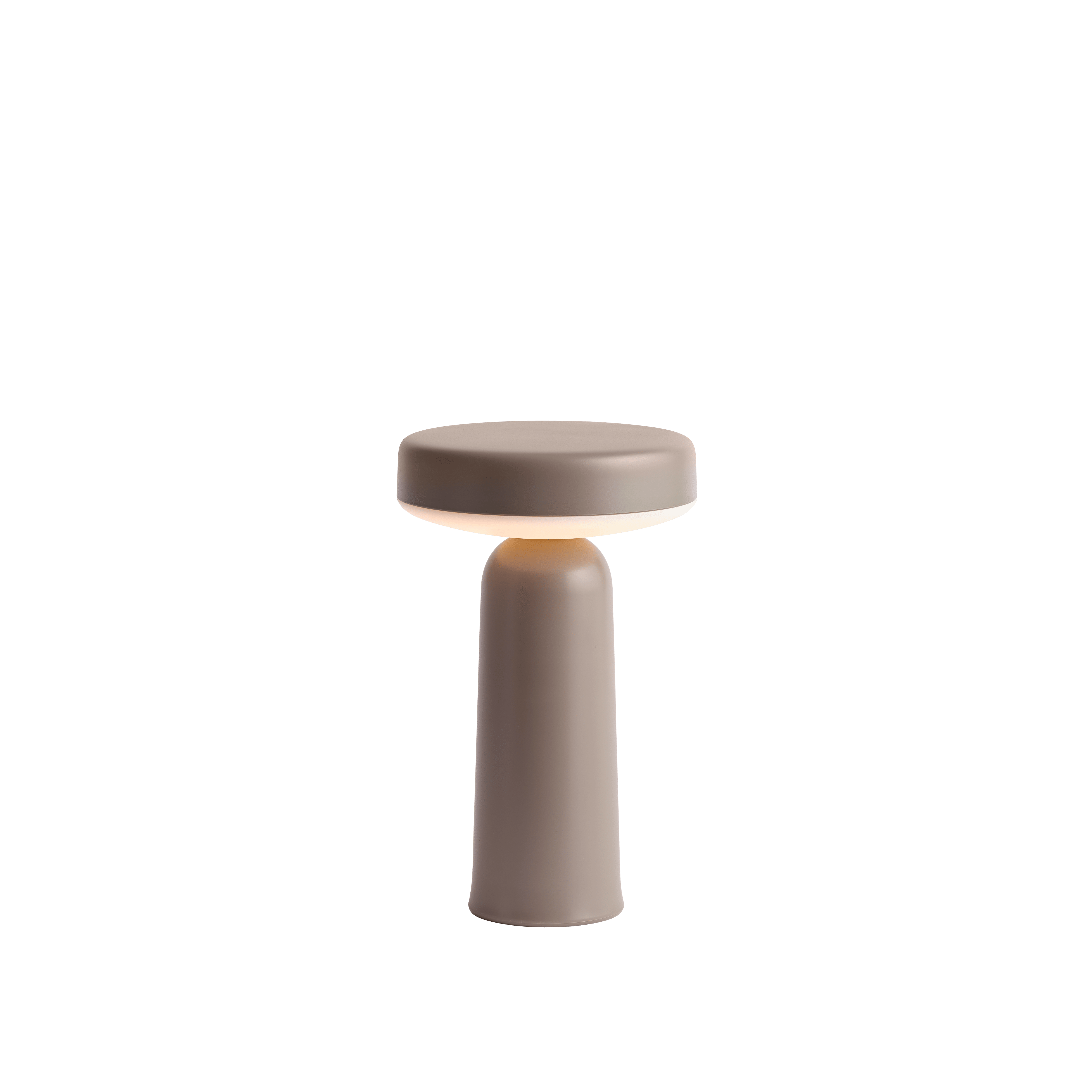 Official Muuto photograph of the Ease Portable Lamp in Taupe